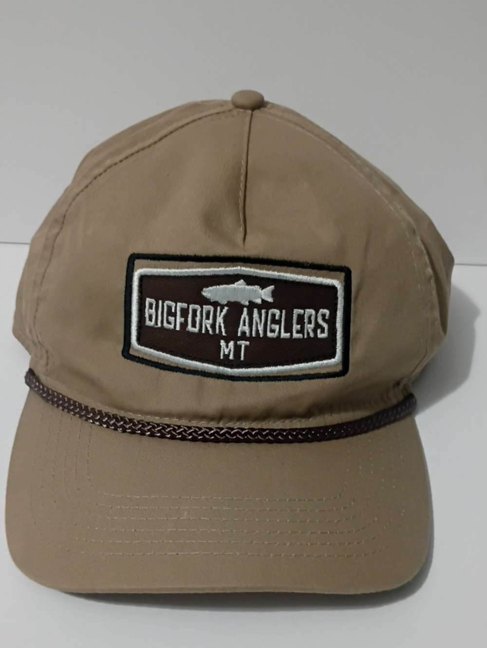 Bigfork Anglers MT Khaki Fishing Cap